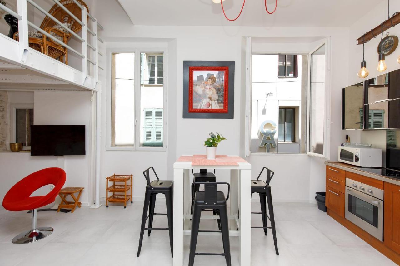 Ferienwohnung Superb Air-Conditioned Loft In The Heart Of Viel Antibes Exterior foto